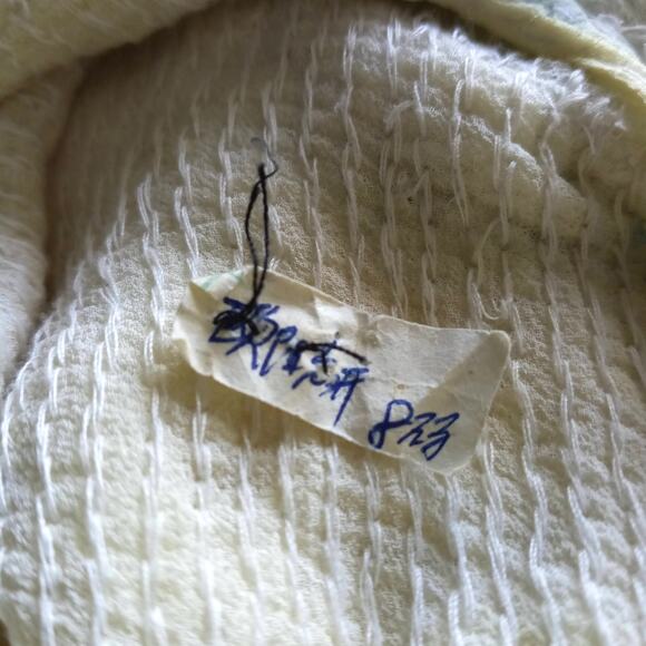 Vintage Art Deco Sequin Beaded Gown Cream Green M Ballroom Pageant Competition - Picture 12 of 15